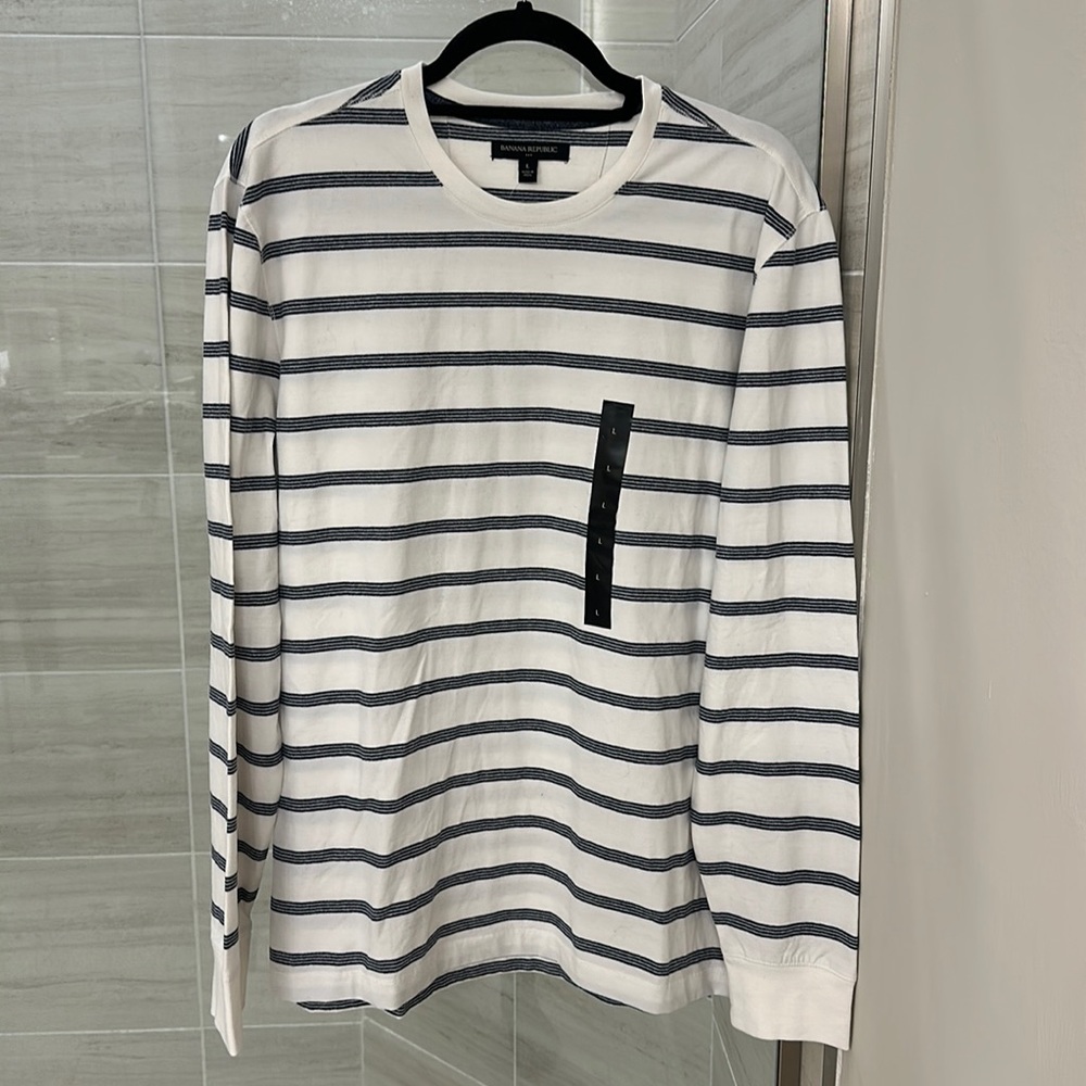 Banana Republic Men’s Long Sleeve Stripped Shirt - Size L